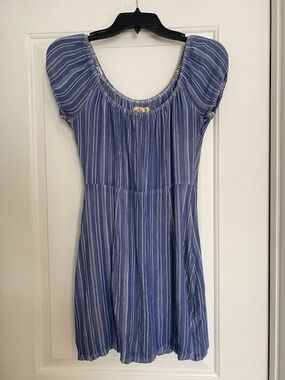 Hollister Blue and White Striped Mini Dress